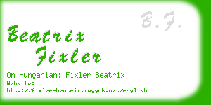 beatrix fixler business card